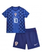Otroške Nogometnih dresov Hrvaška Luka Modric #10 Gostujoči SP 2026 Kratki rokavi (+ hlače)